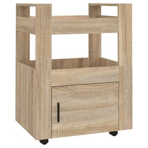 vidaXL Carrinho de cozinha 60x45x80 cm deriv. madeira carvalho sonoma