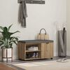 vidaXL Banco de Hall com almofada Carvalho Artesanal 80 x 38 x 46 cm