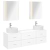 vidaXL Conjunto de M&oacute;veis para Banheiro 5 pcs Branco