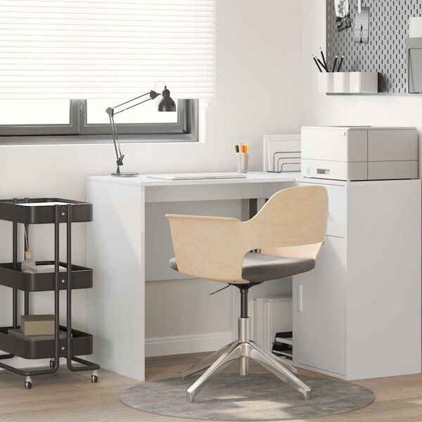 vidaXL Mesa com prateleira Branco 102 x 50 x 75 cm Madeira processada