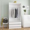 vidaXL Roupeiro 100x50x200 cm derivados de madeira branco