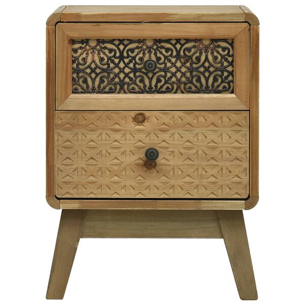 vidaXL Mesa de cabeceira 37x30x51 cm madeira castanho