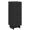 vidaXL Gabinete de Gavetas Preto 33 x 34,5 x 90 cm