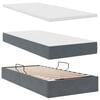 vidaXL Cama com Armazenamento Cinza Escuro 90 x 200 cm Veludo