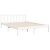 vidaXL Cama sem colchão 120x200 cm madeira de pinho maciça branco