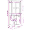 vidaXL Armário alto VIKEN 80x40x190 cm madeira pinho maciça antracite