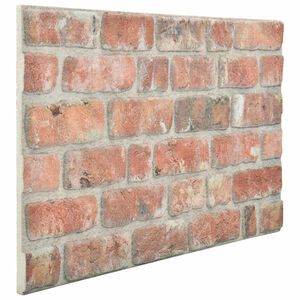 vidaXL Pain&eacute;is de parede 10 pcs Vermelho 100 x 50 cm Espuma EPS