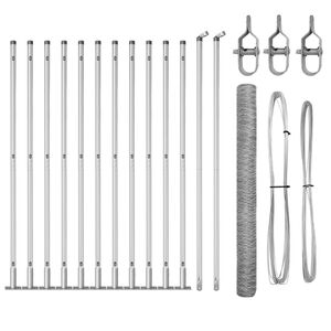 vidaXL Poste de Cerca Prateado