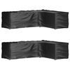 vidaXL Capas p/ mob&iacute;lia jardim forma de L 2 pcs 18 ilh&oacute;s 285x220x80 cm