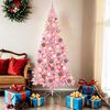 vidaXL &Aacute;rvore de Natal com 300 LEDs com suporte Rosa 180 cm PVC