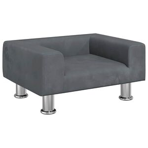 vidaXL Sof&aacute; infantil 50x40x26,5 cm veludo cinzento-escuro