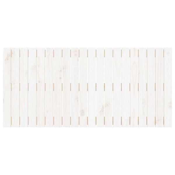 vidaXL Cabeceira de parede 127,5x3x60 cm pinho maci&ccedil;o branco