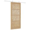 vidaXL Porta Deslizante Natural e Branco 86 x 198,5 cm