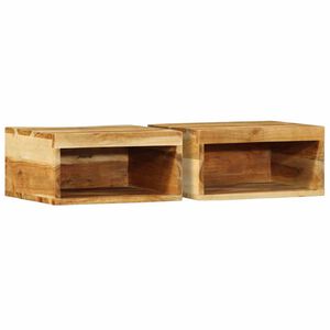 vidaXL Arm&aacute;rios de TV para parede 2 pcs madeira ac&aacute;cia maci&ccedil;a