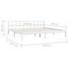 vidaXL Estrutura de cama super king 180x200 cm pinho maciço branco