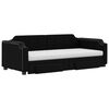 vidaXL Sof&aacute;-cama com gavet&atilde;o e gavetas 90x190 cm tecido preto