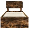 vidaXL Estrutura da Cama com cabeceira Carvalho Defumado 100 x 200 cm