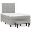 vidaXL Cama boxspring com colch&atilde;o 120x190 cm tecido cinzento-claro
