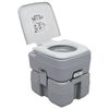 vidaXL Sanita port&aacute;til para campismo 20+10 L cinzento