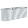 vidaXL Canteiro elevado de jardim a&ccedil;o galvanizado 240x80x81cm prateado