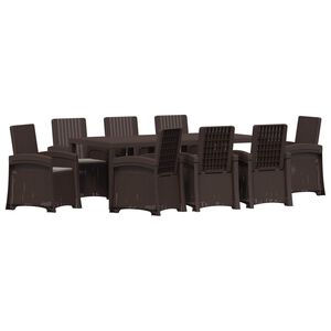 vidaXL Conjunto de Jantar para Jardim 9 unid. PP