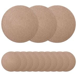 vidaXL Sousplat de Juta 50 pcs Natural &Oslash; 30 cm 100% Juta Tossa