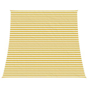 vidaXL Vela de Sombra Amarelo e Branco 4 / 5 x 4 m HDPE