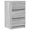 vidaXL Mesas de cabeceira 3 gavetas 2 pcs 39x35x65cm sonoma cinzento