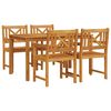 vidaXL Conjunto de Jantar para Jardim 5 pcs Castanho