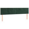 vidaXL Cama box spring c/ colch&atilde;o/LED 160x200 cm veludo verde-escuro