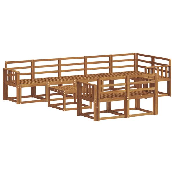 vidaXL Conjunto de Sof&aacute;s para Exterior 9 pcs Natural