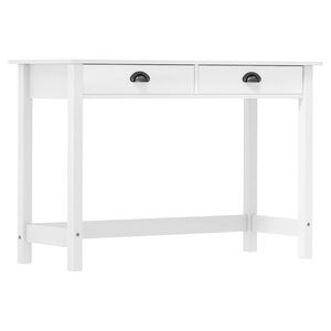 vidaXL Mesa consola Hill c/ 2 gavetas 110x45x74 cm pinho maci&ccedil;o