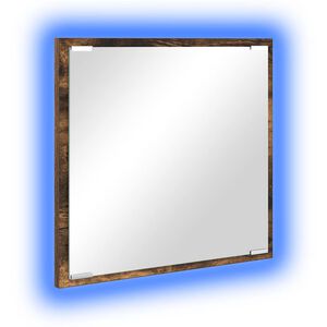 vidaXL Espelho de banheiro LED Carvalho Defumado 40 x 37 x 8.5 cm