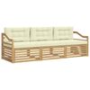 vidaXL Conjunto de Sof&aacute;s para Exterior 3 unid. Branco e Creme