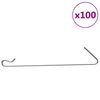 vidaXL Ganchos para gabi&atilde;o 100 pcs a&ccedil;o
