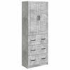 vidaXL Conjunto de Gabinete 2 unid. 66 x 34,5 x 87 cm Cinzento Cimento