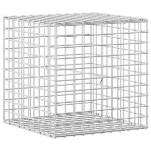 vidaXL Gabione com Fio de 5 mm e Malha de 5x5 cm 50x50x50 cm