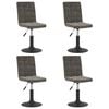 vidaXL Cadeiras de jantar girat&oacute;rias 4 pcs veludo cinzento-escuro