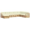 vidaXL Conjunto de Sof&aacute;s para Exterior 8 unid. Branco e Creme