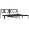 vidaXL Estrutura de cama com cabeceira 193x203 cm metal preto