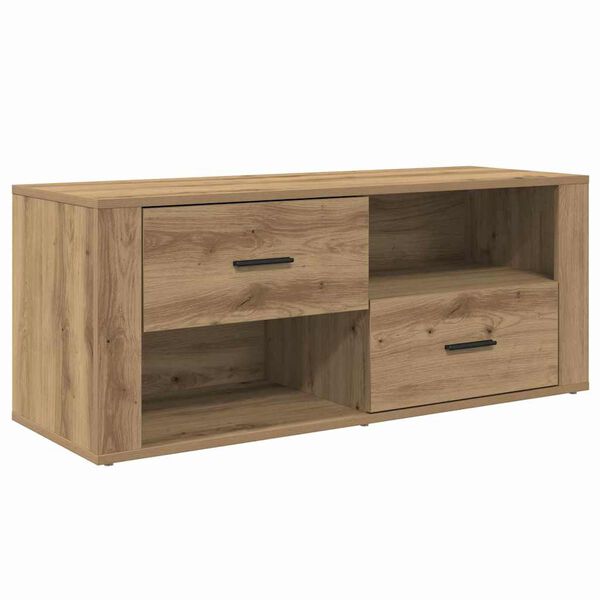 vidaXL Gabinete para TV com gaveta Carvalho Artesanal 100 x 35 x 40 cm