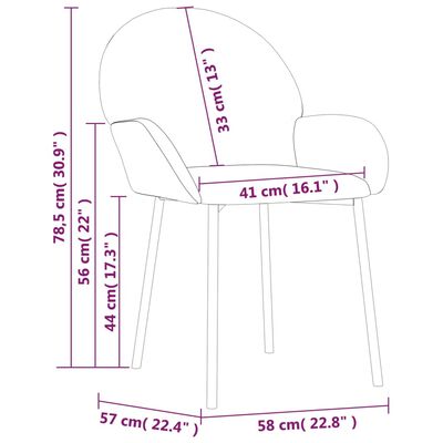 vidaXL Cadeiras de jantar 2 pcs couro artificial cappuccino