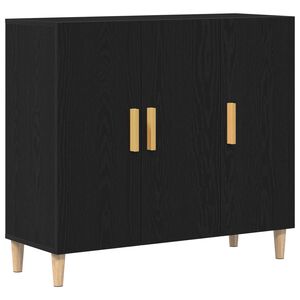 vidaXL Buffet Carvalho Preto 90 x 34 x 80 cm Madeira processada