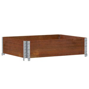 vidaXL Colar para paletes 80x60 cm madeira de pinho maci&ccedil;a castanho