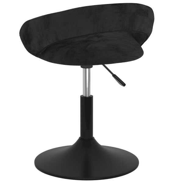 vidaXL Cadeira de jantar girat&oacute;ria veludo preto