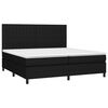 vidaXL Cama box spring c/ colch&atilde;o e LED 200x200 cm tecido preto