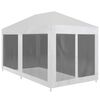 vidaXL Tenda para festas com 6 paredes laterais em rede 6x3 m