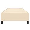 vidaXL Estrutura de cama com molas 90x190 cm tecido creme