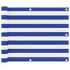 vidaXL Tela de varanda 75x300 cm tecido Oxford branco e azul