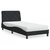 vidaXL Cama com colch&atilde;o 90x190 cm veludo preto